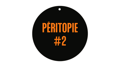 Texte dans un rond noir : Péritopie #2