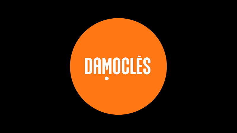 Texte dans un rond orange : Damoclès
