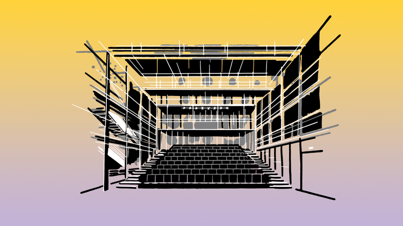 Illustration de la salle de spectacle de la Scène de recherche