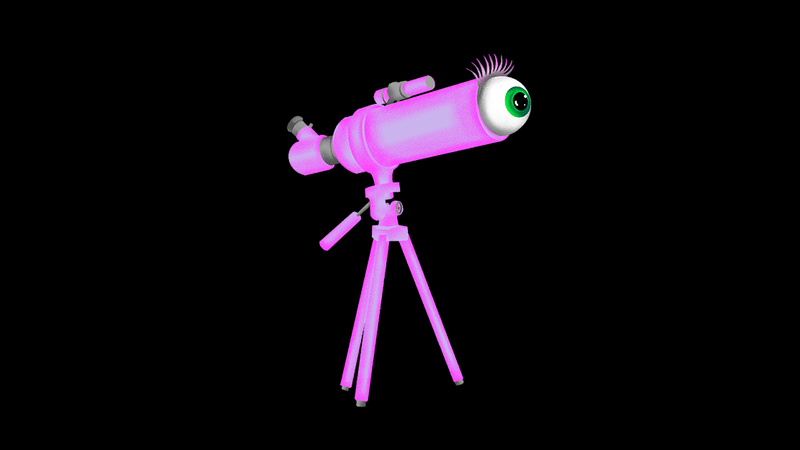 Illustration d'un télescope avec homme de femme.